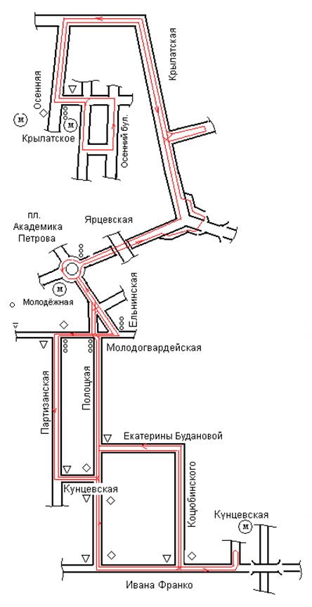 Схема учебного маршрута №1